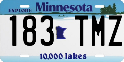 MN license plate 183TMZ