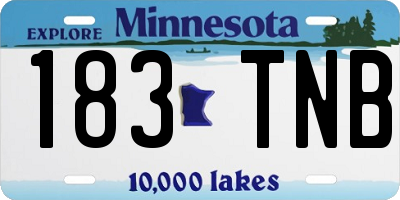 MN license plate 183TNB
