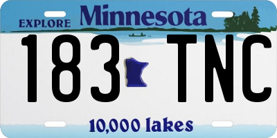 MN license plate 183TNC