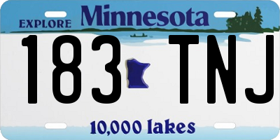 MN license plate 183TNJ
