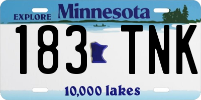 MN license plate 183TNK