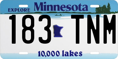 MN license plate 183TNM