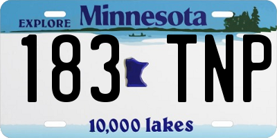 MN license plate 183TNP