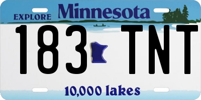MN license plate 183TNT