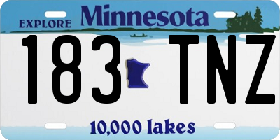 MN license plate 183TNZ