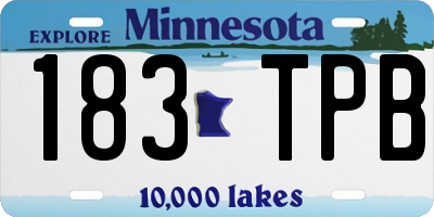 MN license plate 183TPB