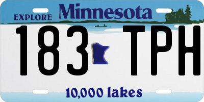 MN license plate 183TPH