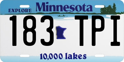 MN license plate 183TPI