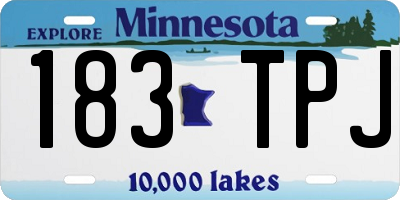 MN license plate 183TPJ