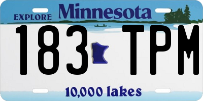 MN license plate 183TPM