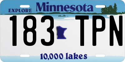 MN license plate 183TPN