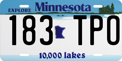 MN license plate 183TPO