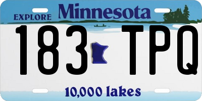 MN license plate 183TPQ