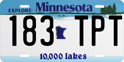 MN license plate 183TPT