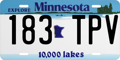 MN license plate 183TPV