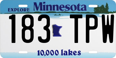 MN license plate 183TPW