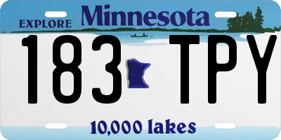 MN license plate 183TPY
