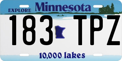 MN license plate 183TPZ