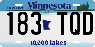 MN license plate 183TQD