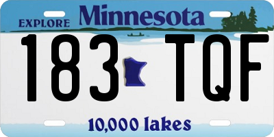 MN license plate 183TQF