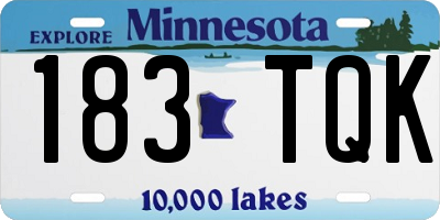 MN license plate 183TQK