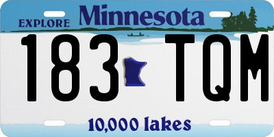 MN license plate 183TQM