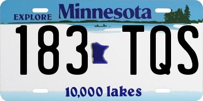 MN license plate 183TQS