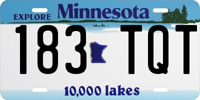 MN license plate 183TQT