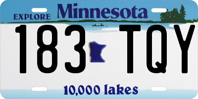 MN license plate 183TQY