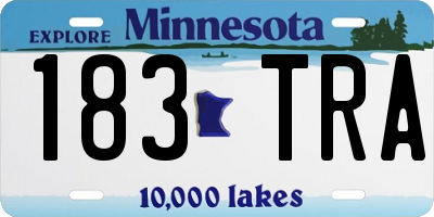 MN license plate 183TRA