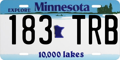 MN license plate 183TRB