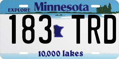 MN license plate 183TRD