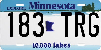 MN license plate 183TRG