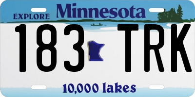 MN license plate 183TRK