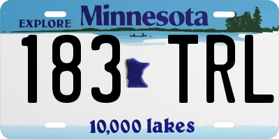 MN license plate 183TRL