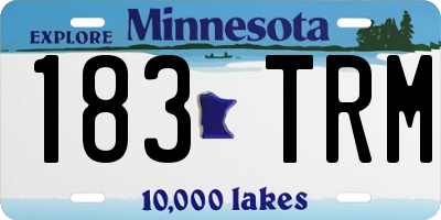 MN license plate 183TRM