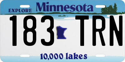 MN license plate 183TRN