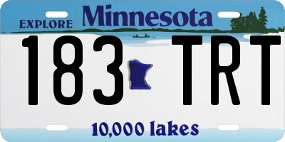 MN license plate 183TRT