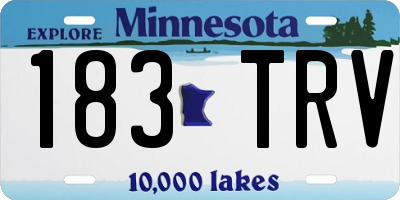 MN license plate 183TRV