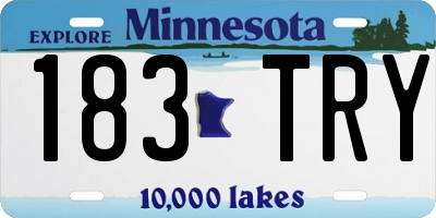 MN license plate 183TRY