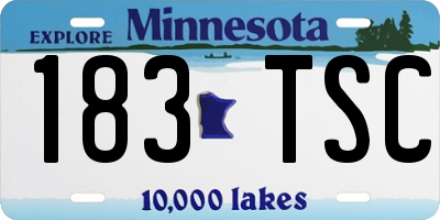 MN license plate 183TSC