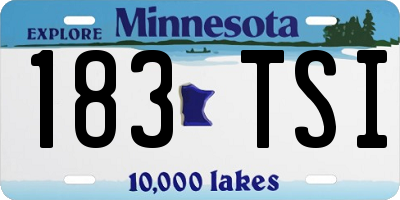 MN license plate 183TSI