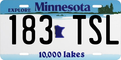 MN license plate 183TSL