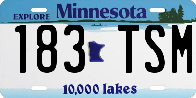 MN license plate 183TSM
