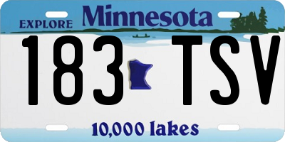 MN license plate 183TSV