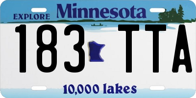 MN license plate 183TTA