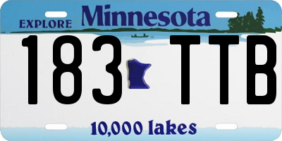 MN license plate 183TTB