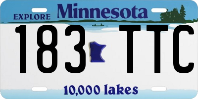 MN license plate 183TTC