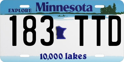 MN license plate 183TTD