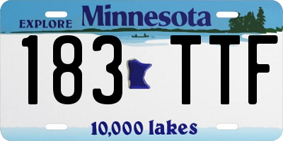 MN license plate 183TTF